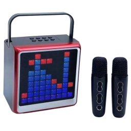 Klack Altavoz Karaoke Bluetooth Portátil con Leds RGB Rojo