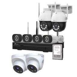 KIT CCTV Nivian Half4K 2560x1440 Cámara WiFi 8 Cámaras + Grabador 10 Canales