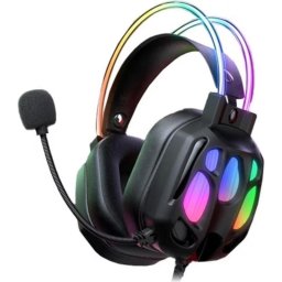 Auriculares Onikuma X89 con cable USB-A para gaming PC, micrófono y RGB negro