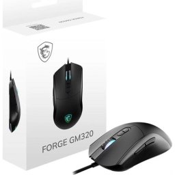 Ratón MSI Forge GM320 Gaming Cable USB 12800 DPI Negro RGB 6 Botones