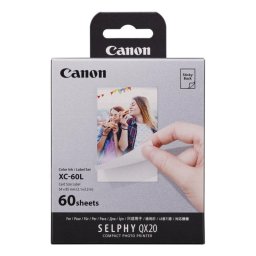 Papel fotográfico Canon XC-60L para sublimación 5.4x8.5 cm 60 piezas