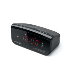 Reloj Despertador Muse M-12CR Digital FM LED Rojo Negro