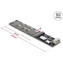 Adaptador Delock OCuLink SFF-8612 a M.2 Key M para SSD NVMe PCIe 4.0