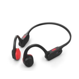 Auriculares Philips TAA5608BK inalámbricos Bluetooth uso deportivo IPX5 negro y rojo