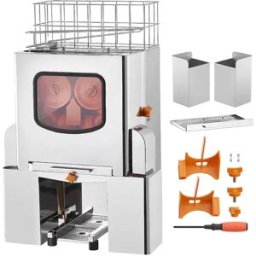 Exprimidor de Jugo de Naranja SucceBuy Extractorde Jugo de Naranja Comercial 120 W, Exprimidor de Cítricos en Acero Inoxidable con Caja de Filtro Extraíble