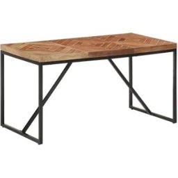 vidaxl Mesa de comedor de madera maciza de mango y acacia 140x70x76 cm