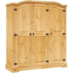 vidaxl Armario madera de pino Mexicano estilo Corona 3 Puertas