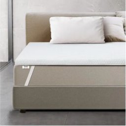 The White Stone Cubrecolchón Doble de espuma viscoelástica XXL protectores de colchón 6 cm Cubrecolchón desenfundable Antibacteriano y antihongos 200 x 240