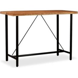 vidaxl Mesa de bar de madera maciza de acacia 150x70x107 cm