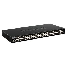 Switch D-Link L3 50 Puertos 10G SFP+ Apilable Administración Web VLAN Negro 1U