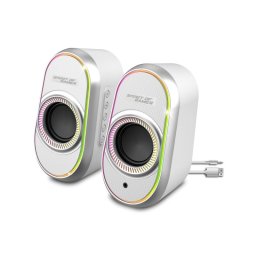 Altavoces Spirit of Gamer FANATIC 500 ARTIC 2.0 inalámbricos/alámbricos 3W con bluetooth retroiluminados blancos