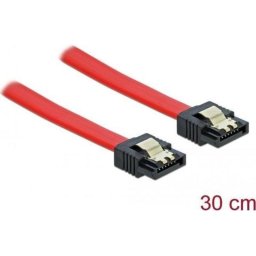 Cable Delock SATA III 0.3m Rojo
