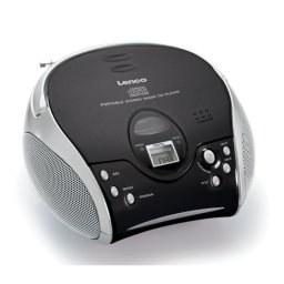 Sistema estéreo portátil Lenco SCD-24 Digital FM CD Negro/Plata
