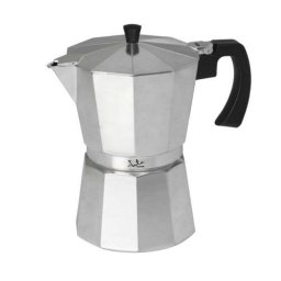 Cafetera Italiana Plateada 6 Tazas con tratamiento interior antióxido