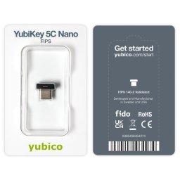 Control de Acceso Yubico YubiKey 5C Nano Llavero 1 Usuario USB-C FIPS