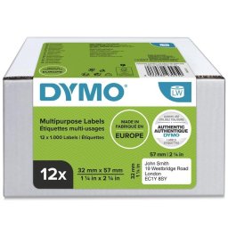 Etiquetas DYMO LabelWriter 32x57mm 12 rollos 1000 etiquetas autoadhesivas