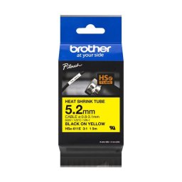 Cinta para impresora de etiquetas Brother HSE-611E Amarillo 69 mm