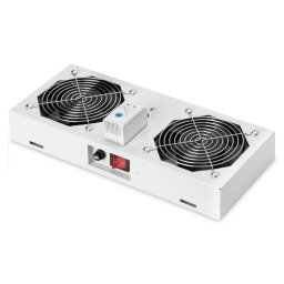Unidad de ventilador de techo Digitus para armario mural 19" 483 mm 2 ventiladores gris