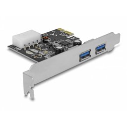 Tarjeta de Red Delock 89243 PCIe USB 3.2 Gen 1 5 Gbit/s Plata Renesas