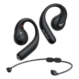 Auriculares Soundcore AeroFit Pro inalámbricos Bluetooth para llamadas, deporte y uso diario, negros