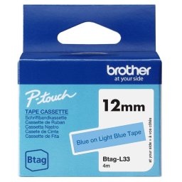 Cinta para impresoras de etiquetas Brother BTAG-L33 Azul sobre azul claro 12 mm x 4 m