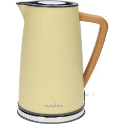 NEDIS N KAWK510EYW - Hervidor de agua, 1,7 l, 2200 W, amarillo