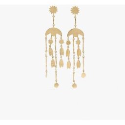 Parfois Pendientes con barras decorativas y abalorios. Dorado
