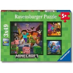 Ravensburger Puzzle Infantil Puzzle 3X49 piezas Micecraft .