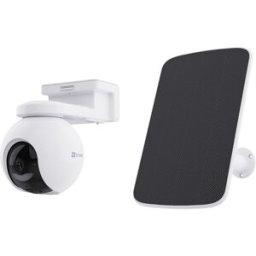 Ezviz Kit de Cámara de vigilancia exterior EB8 4G 2K con Panel solar, panorámica e inclinable con batería. Blanco