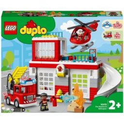 Lego Set de Construcción Parque de Bomberos y Helicóptero con Camión de Juguete DUPLO (Reacondicionado Grado A).