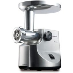 Kenwood Picadora de carne eléctrica MG510 con 1600W de potencia y 3 discos para tamaños diferentes. Plata