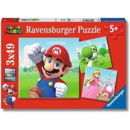 Ravensburger Puzzle Infantil Puzzle 3X49 piezas Super Mario .