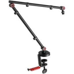 Génesis Brazo articulado Genesis Thulium 500 para micrófono con soporte para auriculares. Negro / Rojo
