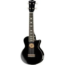 Harley Benton UK-L100E BK Soprano Ukulele Negro brillante