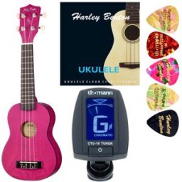 Harley Benton UK-12 Stain Ash Purple Bundle Purple Stain Satin