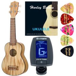 Harley Benton UK-12 Stain Ash NT Bundle Natural Stain Satin