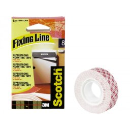 Soporte adhesivo cinta scotch doble cara ultra resistente 1,5 m x 19 mm