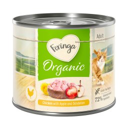 Feringa Organic Adult 24 x 200 g - Pack Ahorro - Pollo con manzana y diente de león