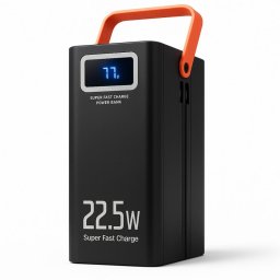 PowerBank Klack 100000mAh 22.5W 4xUSB-A USB-C Lightning MicroUSB Linterna LED Pantalla Digital