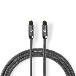 Cable de Audio Óptico Digital Nedis Toslink 3 metros Gris