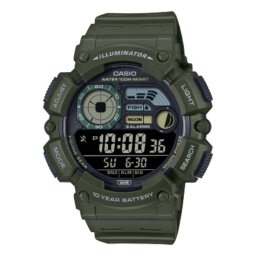 Casio WS-1500H-3BV Resina Verde Cronómetro Alarma Retroiluminación 100m