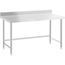 Mesa de acero inoxidable - ECO - 150 x 70 cm - 300 kg - antisalpique - Royal Catering 10012644