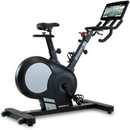 BH Fitness Bicicleta indoor H9340STFT Smart Bike Xcalibur Multimedia con montaje profesional opcional con cargo. Negro