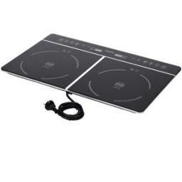 Severin Placa de inducción doble KP 1031 con temporizador 180 min y apagado automático 3000 W. Negro