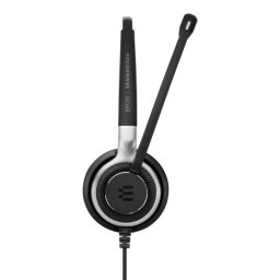 Auriculares Epos SENNHEISER IMPACT SC 635 con cable, cancelación de ruido, micrófono unidireccional, negro y plata