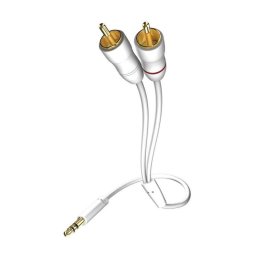 Cable de audio Inakustik 3,5mm a 2 x RCA 1,5 m Blanco