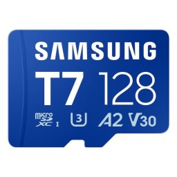 Tarjeta microSD Samsung T7 128 GB UHS-I 170 MB/s Class 10 U3 V30 Azul