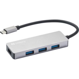 SANDBERG 336-32 - Hub USB 3.0 de 4 puertos, USB-C a 1 USB 3.0, 3 USB 2.0