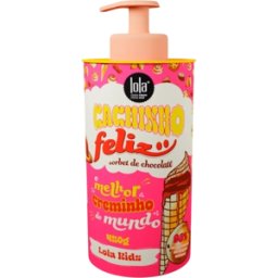 Lola Cosmetics Crema sin aclarado para peinar el cabello rizado Happy Curl con chocolate 450g