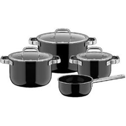 Wmf Juego de ollas de 4 piezas FUSIONTEC MINERLA PRO Black negro